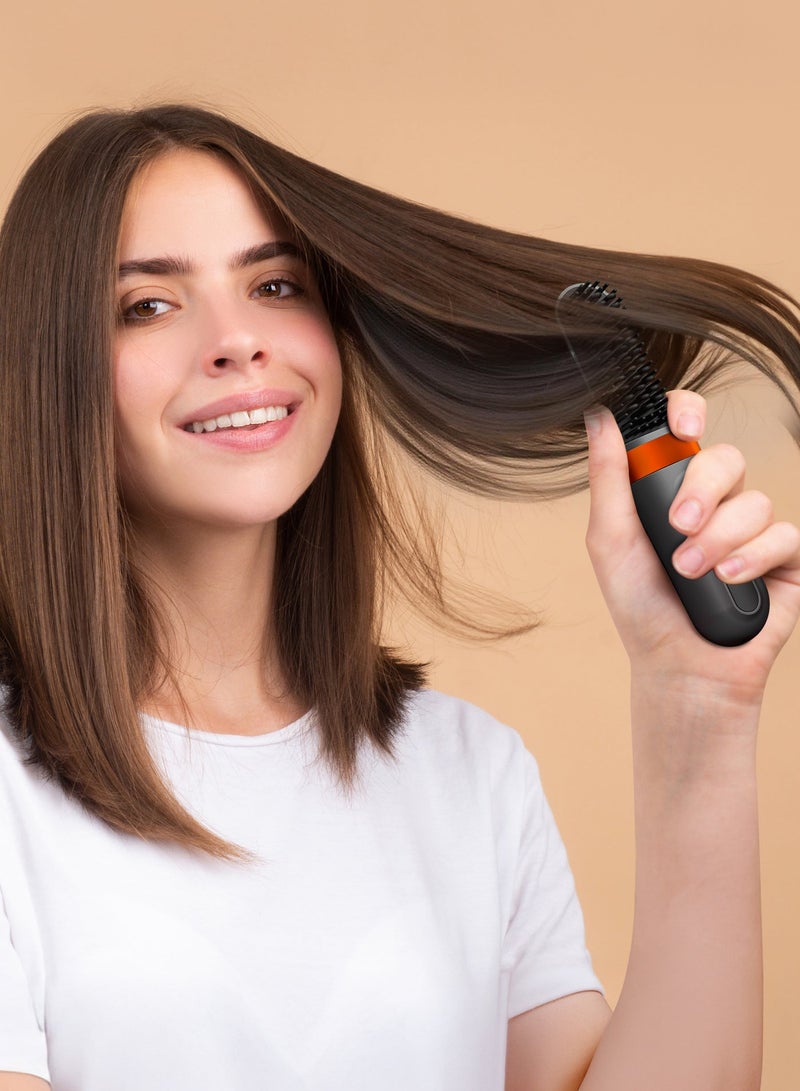 بورودو فرشاة تصفيف شعر محمولة ساخنة، فرشاة سيراميك ساخنة قابلة لإعادة الشحن مع إعدادات درجة الحرارة، تسخين سريع، إيقاف تشغيل تلقائي، شحن من النوع C / فرشاة فرد شعر لاسلكية / مصفف شعر - أسود - Image 5